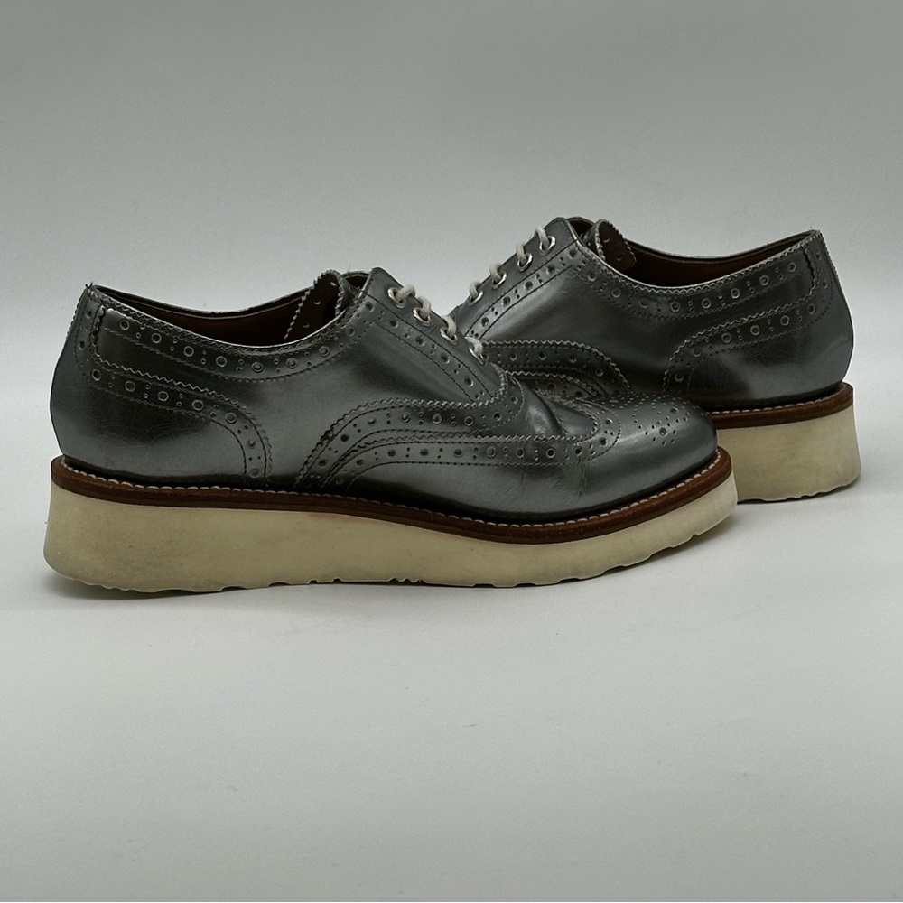 Grenson Gray Platform Brogues - Picture 7 of 10
